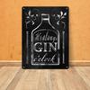 It's Always Gin O'Clock XL Metal Sign, 21 x 28 cm, Black view 4