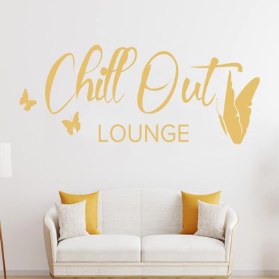 timalo Chill Out Lounge Wall Decal for Living Rooms, 30+ Satin-Matte Colors | 75044-LimeTree-M-190x58