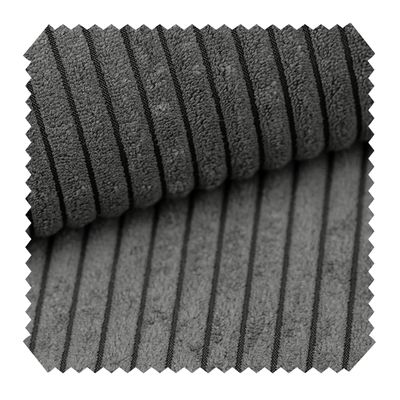 novely PORTO – Upholstery Fabric in Wide-Rib Cord Look – Ultra-Soft, Easy-Care Fabric, 1 Linear Meter | Color: 22 Slate Gray