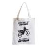 Fabulous Large Dirt Bike Tote Bag – Money Can't Buy Happiness Motocross view 1