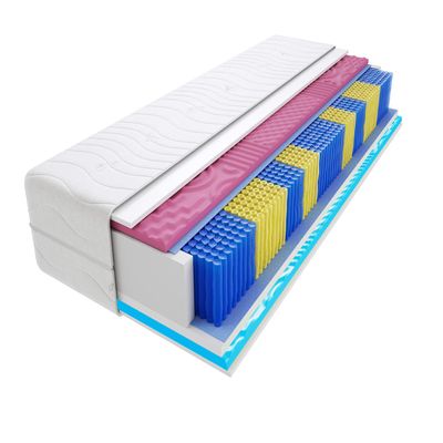 Godre Dijon Molet Pocket Spring Mattress, H3 Medium-Firm, Quilted Cover, Hypoallergenic, Double-Sided, Up to 100 kg, 20 cm, 155 x 205 cm
