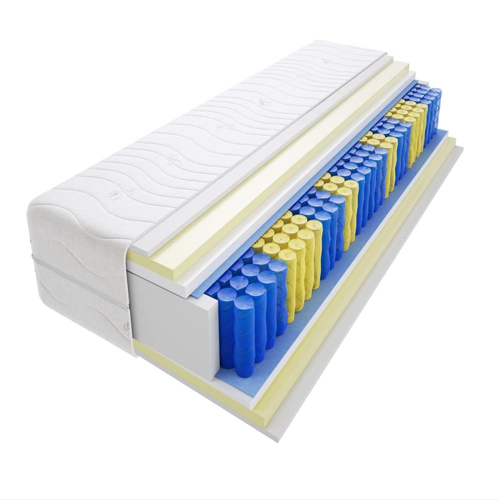 Godre 90 x 180 cm Double Mattress, H3 Medium-Firm Pocket-Spring Mattress, 26 cm High, Visco Memory Foam, Hypoallergenic, HR Foam, Reversible, Proto Max Climate Fiber