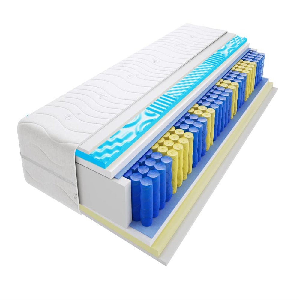 Godre 80 x 130 cm Double Mattress, H3 Medium-Firm Pocket Spring, 15 cm High, Visco Memory Foam