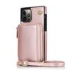 Oynyiqi Solid-Color Zipper Wallet Phone Case for iPhone 6/7/8/SE 2020/6 Plus/7 Plus/8 Plus/X/XR/XS Max/11/12/13 Pro Max, Card Holder and Wallet, Rose Gold, for iPhone 7 Plus view 1