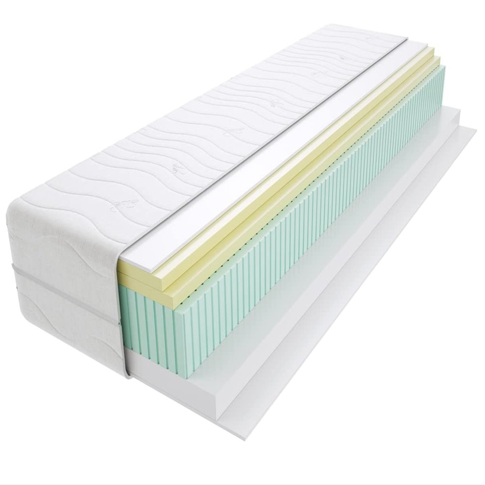 Godre Brera Mattress with 7-Zone Latex Core, H2/H3 Firmness, HR & Visco Memory Foam, 65 x 150 cm