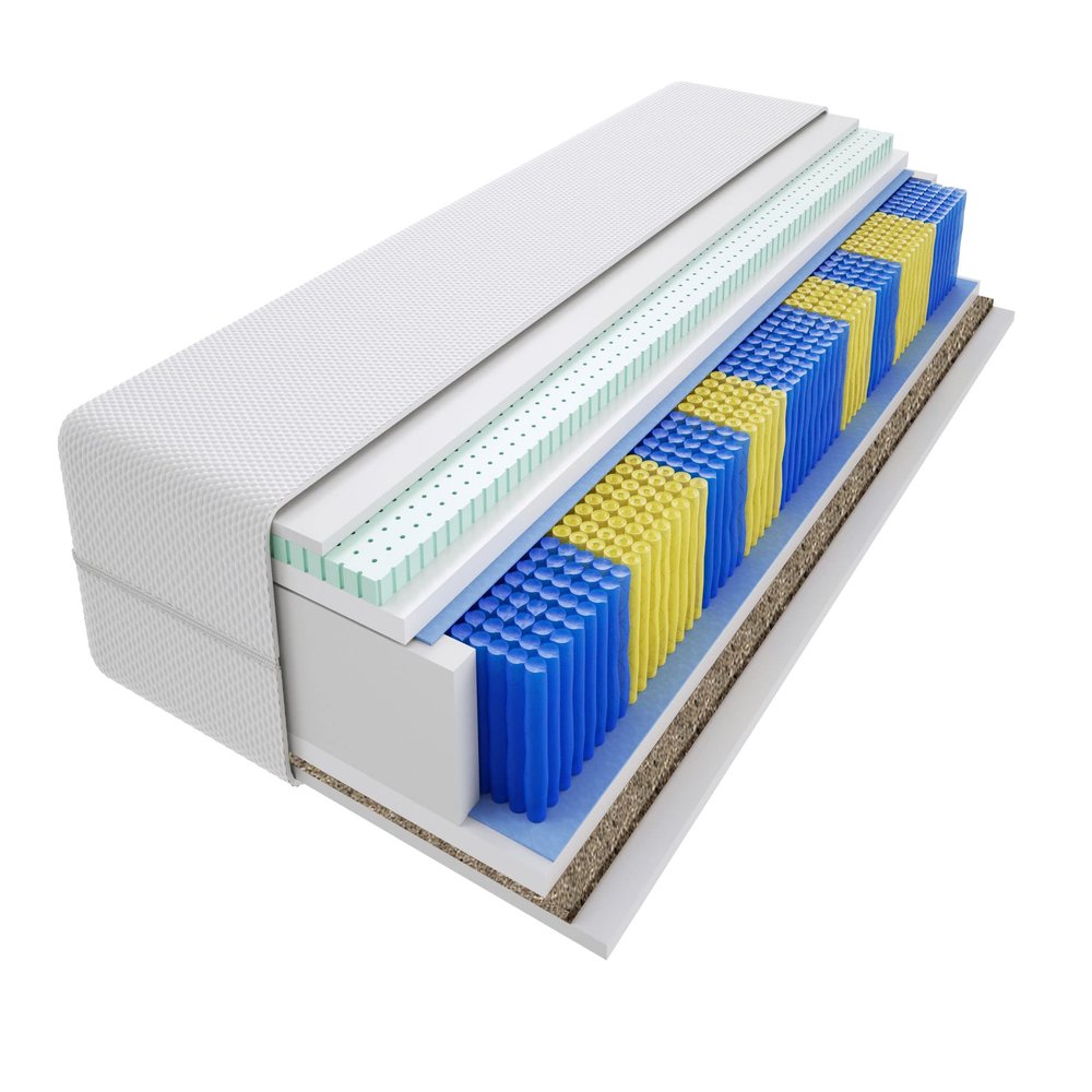 Godre Salvo Gras Pocket Spring Mattress, H3 & H4 Medium-Firm/Firm, Double-Sided, 20 cm, 60 x 195 cm