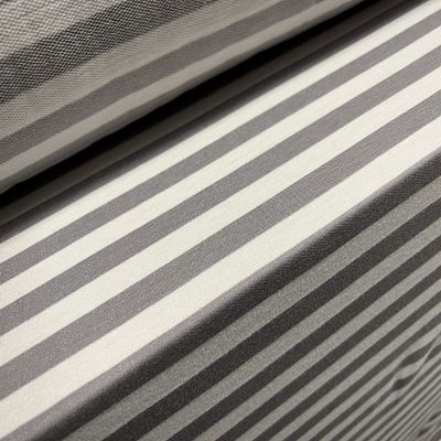 Soft Jersey Knit Fabric by the Meter, Striped, Gray / White