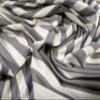 Soft Jersey Knit Fabric by the Meter, Striped, Gray / White view 3