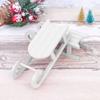 TOYANDONA 2-Piece Christmas Sleigh Ornaments, White view 3
