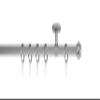 ondeco Made-to-Measure Curtain Rod, 20 mm, Ball Finials, Single Track, Ceiling-Mount, 360 cm, Stainless Steel Look view 2