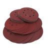 Wood and Metal Polishing Sandpaper, 100-Piece, 5-Inch 125 mm, 8-Hole Aluminum Oxide Red Sanding Discs, 60–2000 Grit (400 Grit) view 1