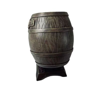 CHENMIAOMIAO Countertop Wine Rack, Vintage Barrel-Shaped Display Rack for One Bottle, Color A