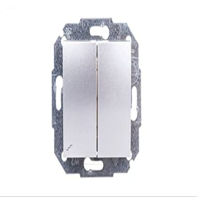 CARLA Double Socket Treppe Silver 1718-16 Elektro-plast Surface-Mount
