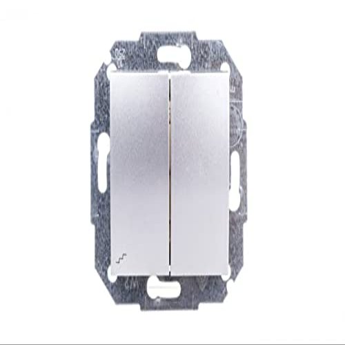 CARLA Double Socket Treppe Silver 1718-16 Elektro-plast Surface-Mount