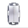 CARLA Double Socket Treppe Silver 1718-16 Elektro-plast Surface-Mount view 1