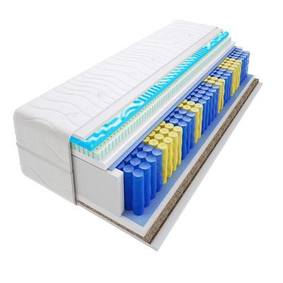Godre 145 x 215 cm Double Mattress, H3/H4 Pocket-Spring, 22 cm High, Latex, Sea Grass & Profiled Visco Memory Foam