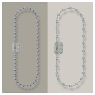EFIXS PVC Roller Blind Beaded Chain with Chain Connector, 160 cm Control Length, Gray