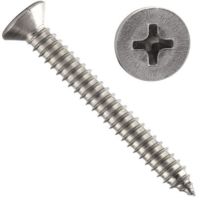 OPIOL QUALITY Countersunk Phillips H Sheet-Metal Screws DIN 7982 / ISO 7050, 3.5 x 32 mm, Stainless Steel A2 V2A, 1 pc