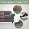 Velvet Sofa Cover for 1/2/3/4-Seater Sofas, Plush Stretch Furniture Cover, Machine Washable, Blue, 1-Seater view 4