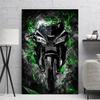 Kunstgestalten24 Kawasaki ZX10 Canvas Wall Art, XXL Living Room Decor view 2