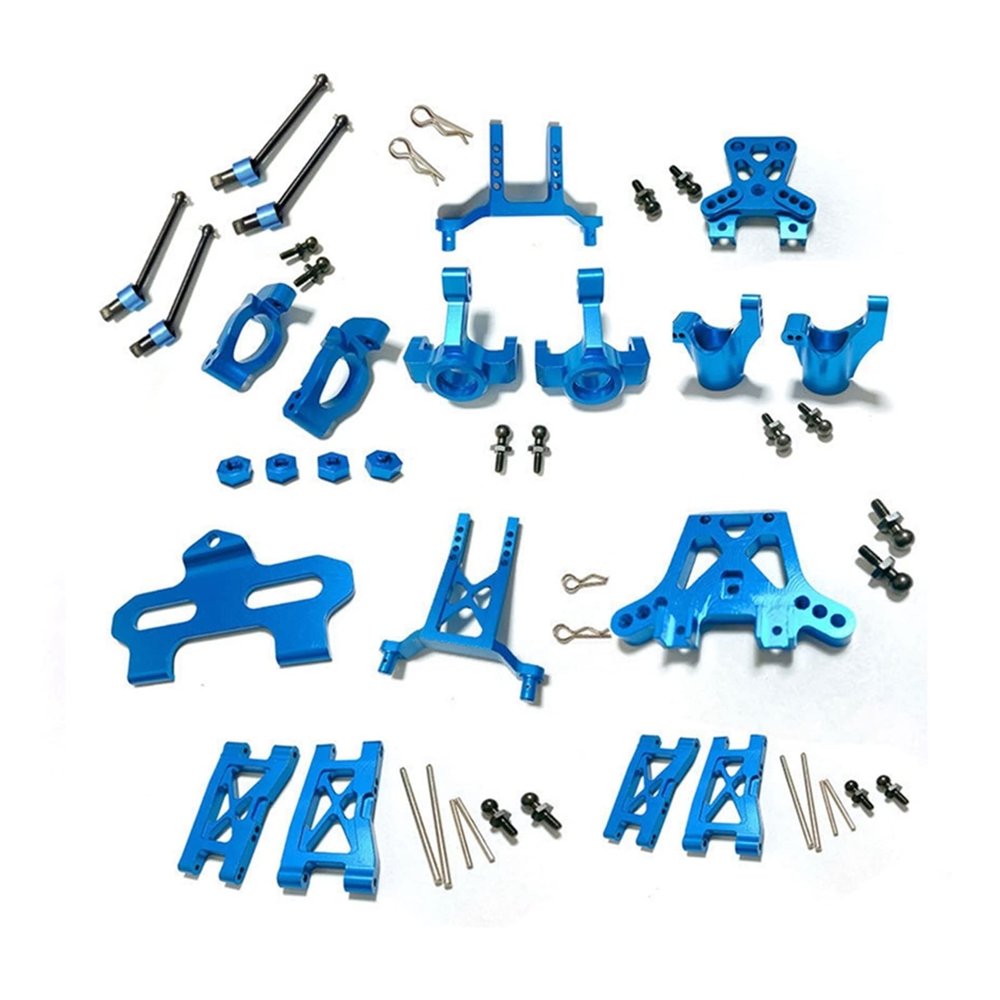 YZSM Metal Upgrade Parts Kit for Traxxas LaTrax Teton 1/18 RC Car, Blue