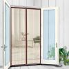 ERPENG Fly Screen Curtain 225 x 255 cm, Magnetic Insect Protection, Easy to Install Without Drilling, for Balcony, Basement, and Patio Doors, Brown view 2