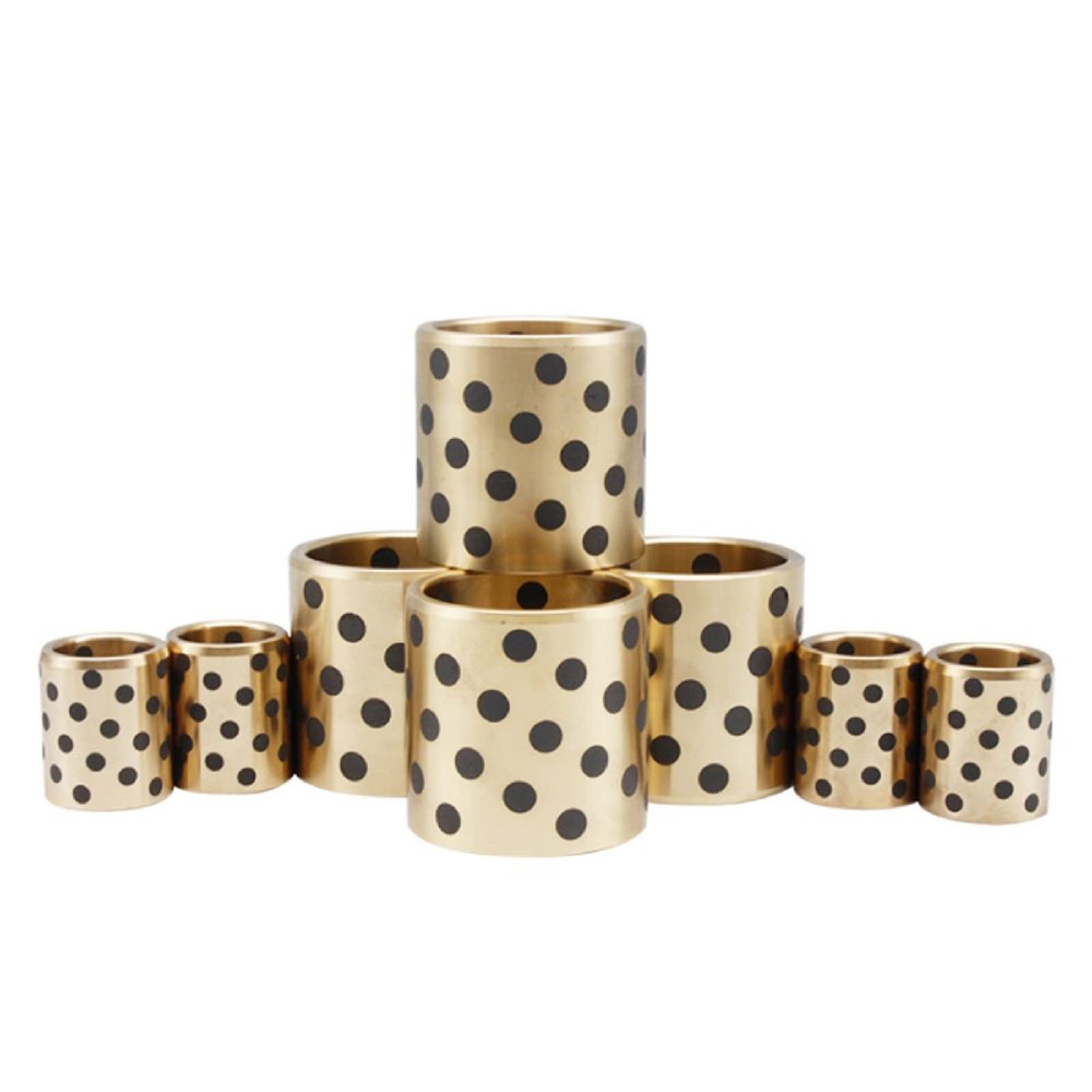 Self-Lubricating Brass Sleeve, 50 mm ID × 60 mm OD × 50 mm, 1-Piece