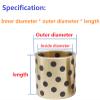 Self-Lubricating Brass Sleeve, 50 mm ID × 60 mm OD × 50 mm, 1-Piece view 2