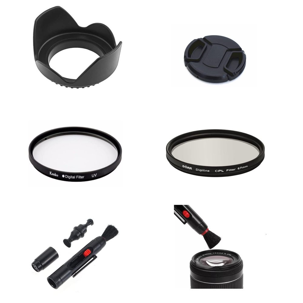 SK5 Camera Lens Set, 49 mm Diameter, Lens Cap, UV/CPL Filter and Brush Set for YI M1 4K 20 MP Mirrorless Digital Camera with Interchangeable 12-40 mm f/3.5-5.6 / 42.5 mm f/1.8 Lens