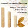 Fluted Beech Wood Dowels, 10 x 100 mm, 100-Pack view 2