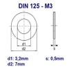 M3 Socket Head Cap Screws with Nut and Washer, Zinc-Plated Steel, 4–50 mm (10, M3 x 14 mm) view 4