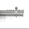 ondeco Made-to-Measure Cap 2-Track Curtain Rod, 20 mm, Ceiling Mount, 5.5 cm, Stainless Steel Look, 260 cm view 2