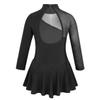 LiiYii Girls' Figure Skating and Ballet Leotard Dress, Black, 116 view 2
