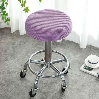 Bar Stool Cover with Elastic Band, Non-Slip, Round