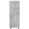 Susany Wardrobe with Open Compartment, 3 Side Shelves and Casters, Concrete Gray, 80 x 40 x 110 cm view 4