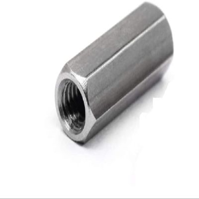 Zinc-Plated Long Hex Coupling Nuts, M12 × 60 mm, 5-Piece Set