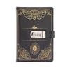 XXZY Retro Password-Lock Journal Notebook, Black view 1