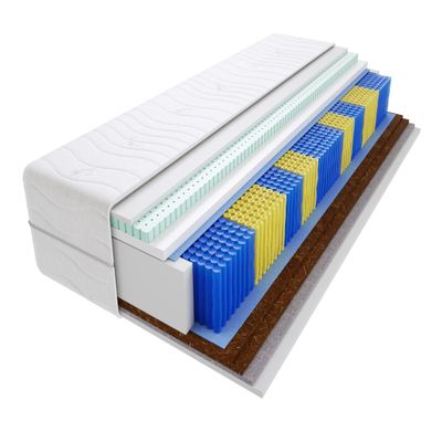 Godre Matera Pocket Spring Mattress, 9-Zone, Reversible H3/H5 Firmness, 20 cm, Hypoallergenic, 120 x 140 cm