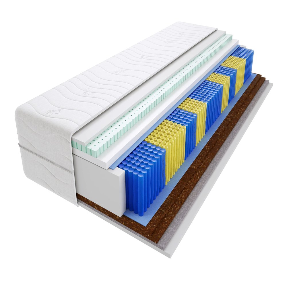 Godre Matera Pocket Spring Mattress, 9-Zone, Reversible H3/H5 Firmness, 20 cm, Hypoallergenic, 120 x 140 cm