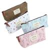 Meet-shop Pencil Case Set, Floral Patterns, Canvas, Zipper, 4-Piece (Pastoral) view 1