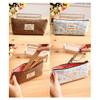 Meet-shop Pencil Case Set, Floral Patterns, Canvas, Zipper, 4-Piece (Pastoral) view 4