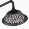 Antique Black Brass Shower Faucet Set with Porcelain Deco view 3