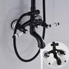 Antique Black Brass Shower Faucet Set with Porcelain Deco view 4