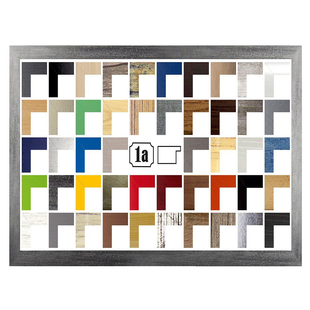 Puzzello Puzzle/Poster Frame, 91.5 x 30 cm, Gray Distressed Finish, Anti-Glare Acrylic Glazing