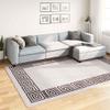 vidaXL Washable Antibacterial Sound-Absorbing Short-Pile Rug, Light Beige, 190 x 300 cm view 2