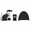 Banksy Rat Wall Decal Set – 3 Designs, 19 x 7 cm, Self-Adhesive Wall Stickers for Baseboards, Walls & Furniture view 1