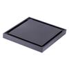 VVW&LIU Copper and Brass Square Bathroom Shower Floor Drain with Tile Insert, Invisible Water Filter, Black view 1