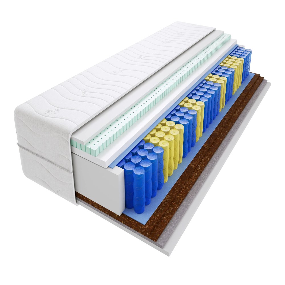 Godre Matera Max Mattress 160 x 210 cm, Reversible H3/H5 Pocket-Spring Mattress, 25 cm High