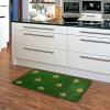 St. Patrick’s Day Shamrock Plaid Rug with Golden Leaves, 100 x 50 cm view 3