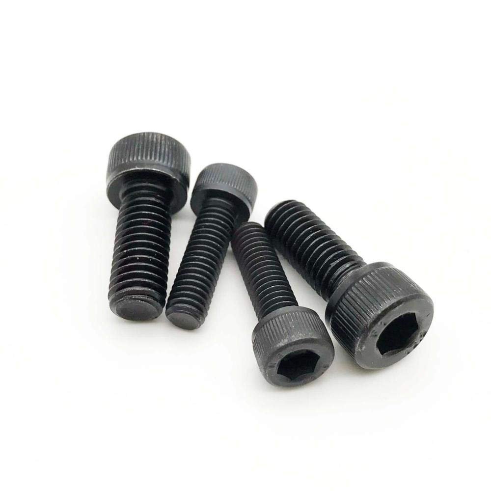 ZZTWER 50-Piece M1.4 M1.6 M2 M2.5 M3 M4 M5 DIN 912 Hex Socket Head Cap Screws, 304 A2-70 Stainless Steel, Black, Grade 12.9, 25 mm